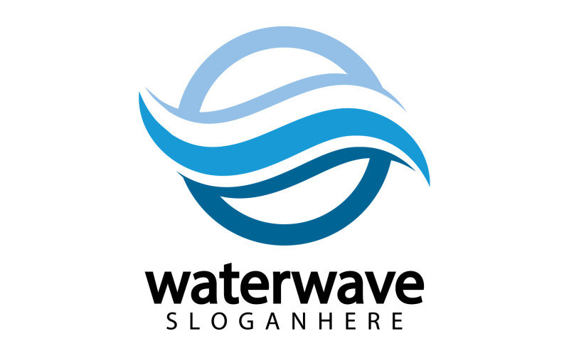Water wave template logo icon v45 Logo Template