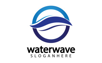 Water wave template logo icon v46