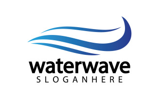 Water wave template logo icon v5
