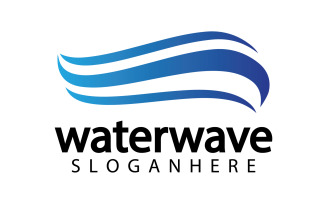 Water wave template logo icon v7