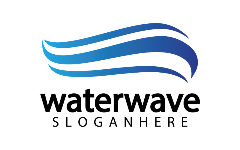 Water wave template logo icon v7 Logo Template