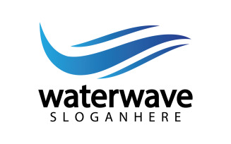 Water wave template logo icon v8