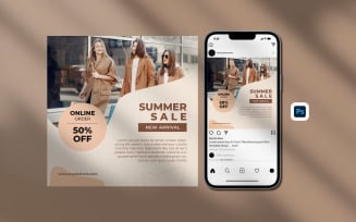 Instagram Posts Template - Summer sale social media posts
