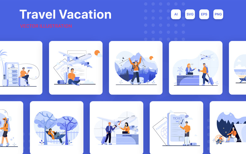 M253_ Travel Vacation Illustration Pack