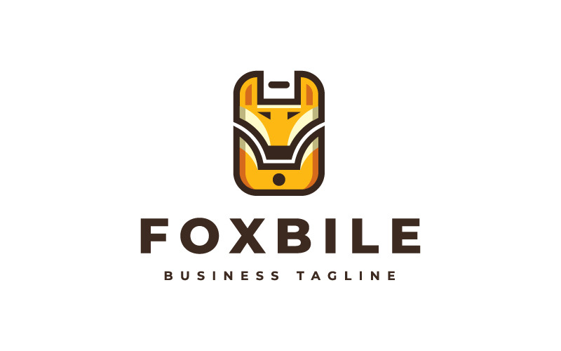 Unique Fox Mobile Logo Template