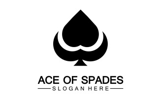 Ace card icon logo vector template v10