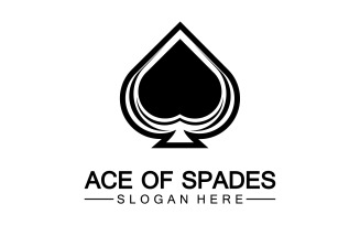 Ace card icon logo vector template v13