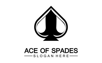 Ace card icon logo vector template v17