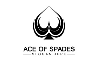 Ace card icon logo vector template v18