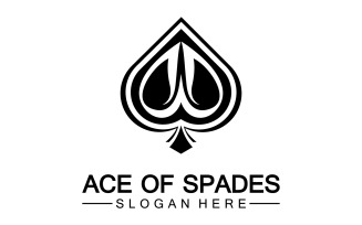 Ace card icon logo vector template v36