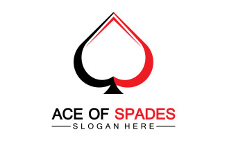 Ace card icon logo vector template v4