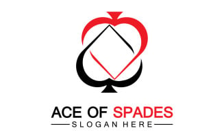 Ace card icon logo vector template v5