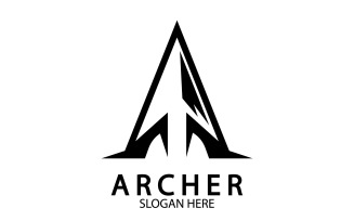 Archer spear iconn template logo v11