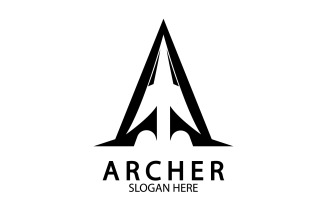 Archer spear iconn template logo v12
