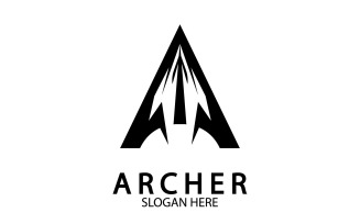 Archer spear iconn template logo v16