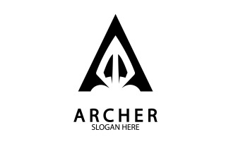 Archer spear iconn template logo v1