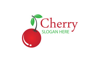 Chery fruits logo icon vector v10
