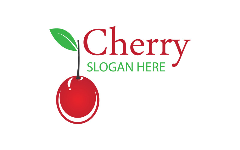 Chery fruits logo icon vector v13 Logo Template