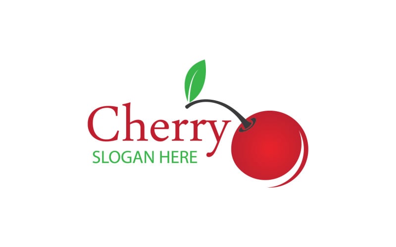 Chery fruits logo icon vector v15 Logo Template