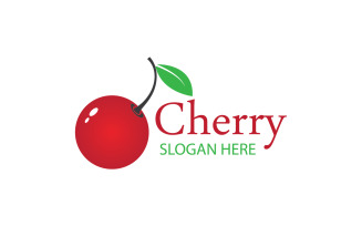 Chery fruits logo icon vector v16