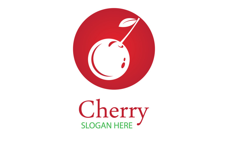 Chery fruits logo icon vector v28 Logo Template