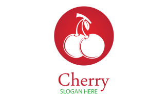 Chery fruits logo icon vector v29
