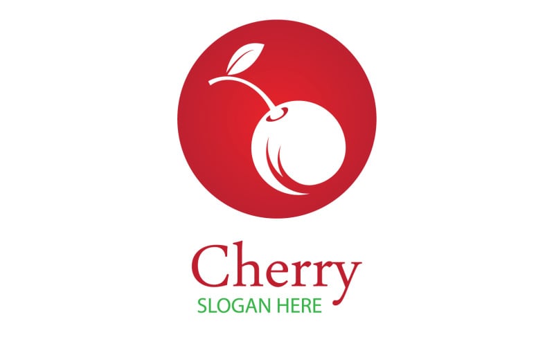 Chery fruits logo icon vector v30 Logo Template