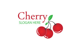 Chery fruits logo icon vector v5