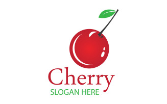 Chery fruits logo icon vector v9