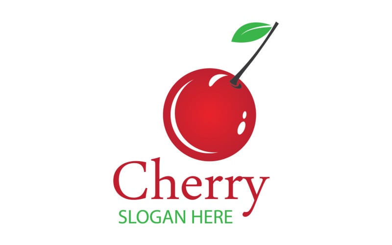 Chery fruits logo icon vector v9 Logo Template