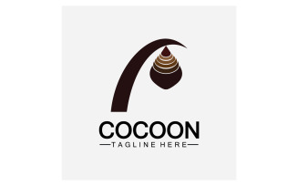 Cocoon butterfly logo icon vector v1
