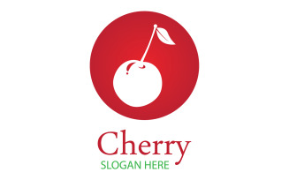 Chery fruits logo icon vector v34
