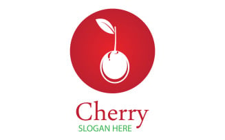 Chery fruits logo icon vector v35