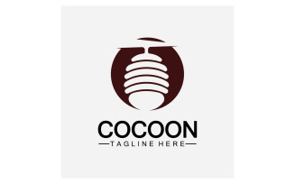 Cocoon butterfly logo icon vector v29