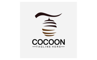 Cocoon butterfly logo icon vector v2