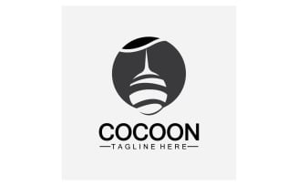 Cocoon butterfly logo icon vector v30