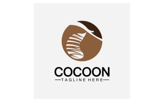 Cocoon butterfly logo icon vector v39