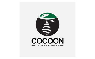 Cocoon butterfly logo icon vector v41