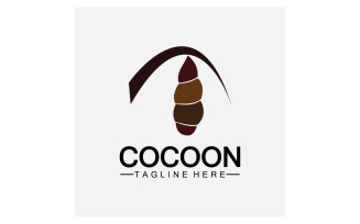 Cocoon butterfly logo icon vector v5