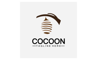 Cocoon butterfly logo icon vector v7