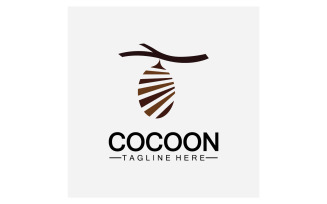 Cocoon butterfly logo icon vector v9