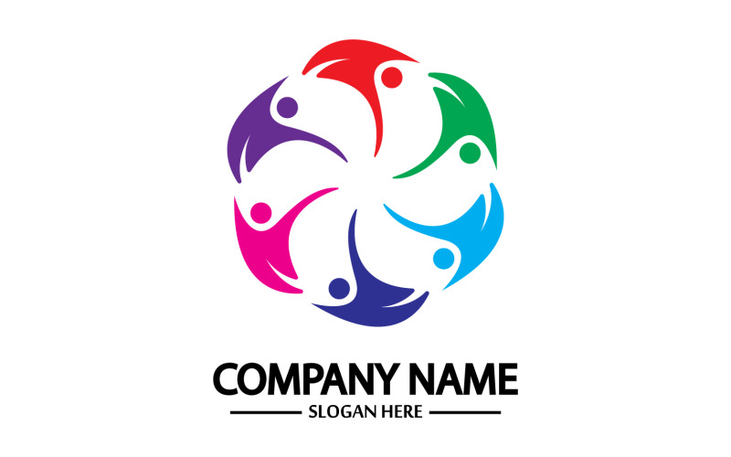 Team group frient community logo v11 Logo Template