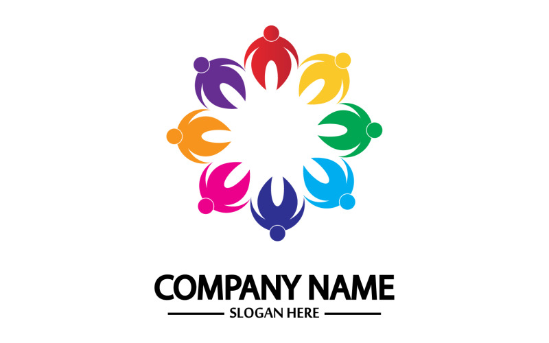 Team group frient community logo v14 Logo Template