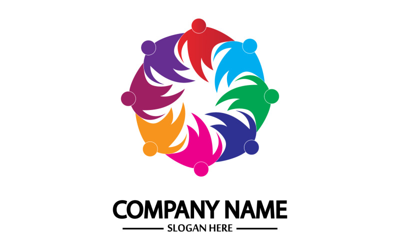 Team group frient community logo v15 Logo Template
