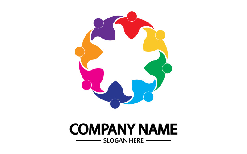 Team group frient community logo v16 Logo Template