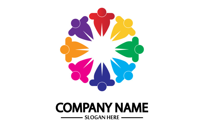 Team group frient community logo v18 Logo Template