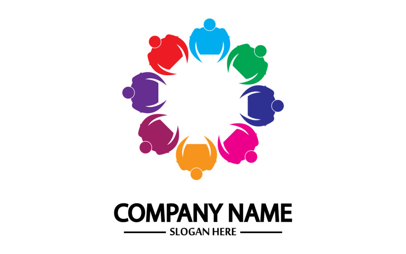 Team group frient community logo v1 Logo Template