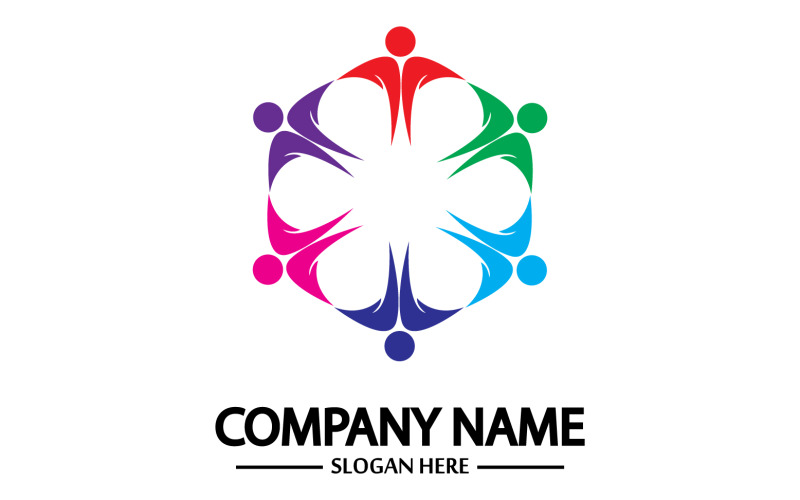 Team group frient community logo v23 Logo Template