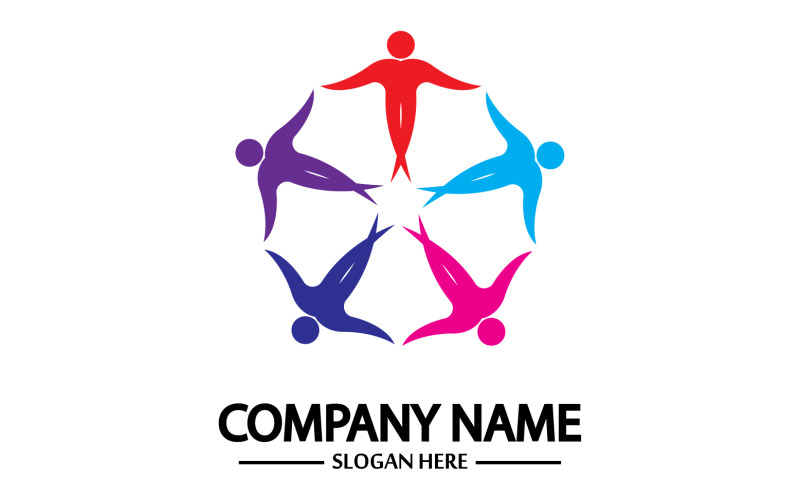 Team group frient community logo v28 Logo Template