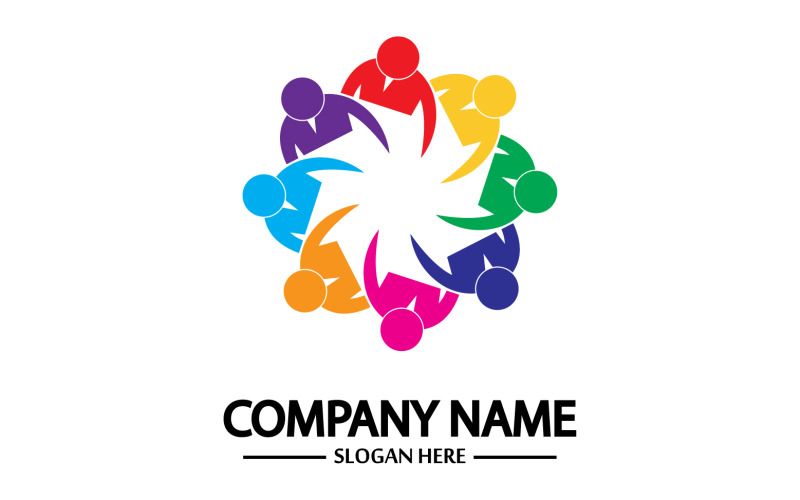 Team group frient community logo v2 Logo Template